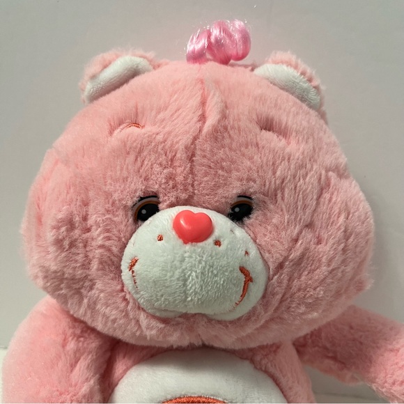 CARE BEARS 13” Plush Cheer Bear stuffed animal 2017 pink rainbow retro toy - Picture 3 of 10